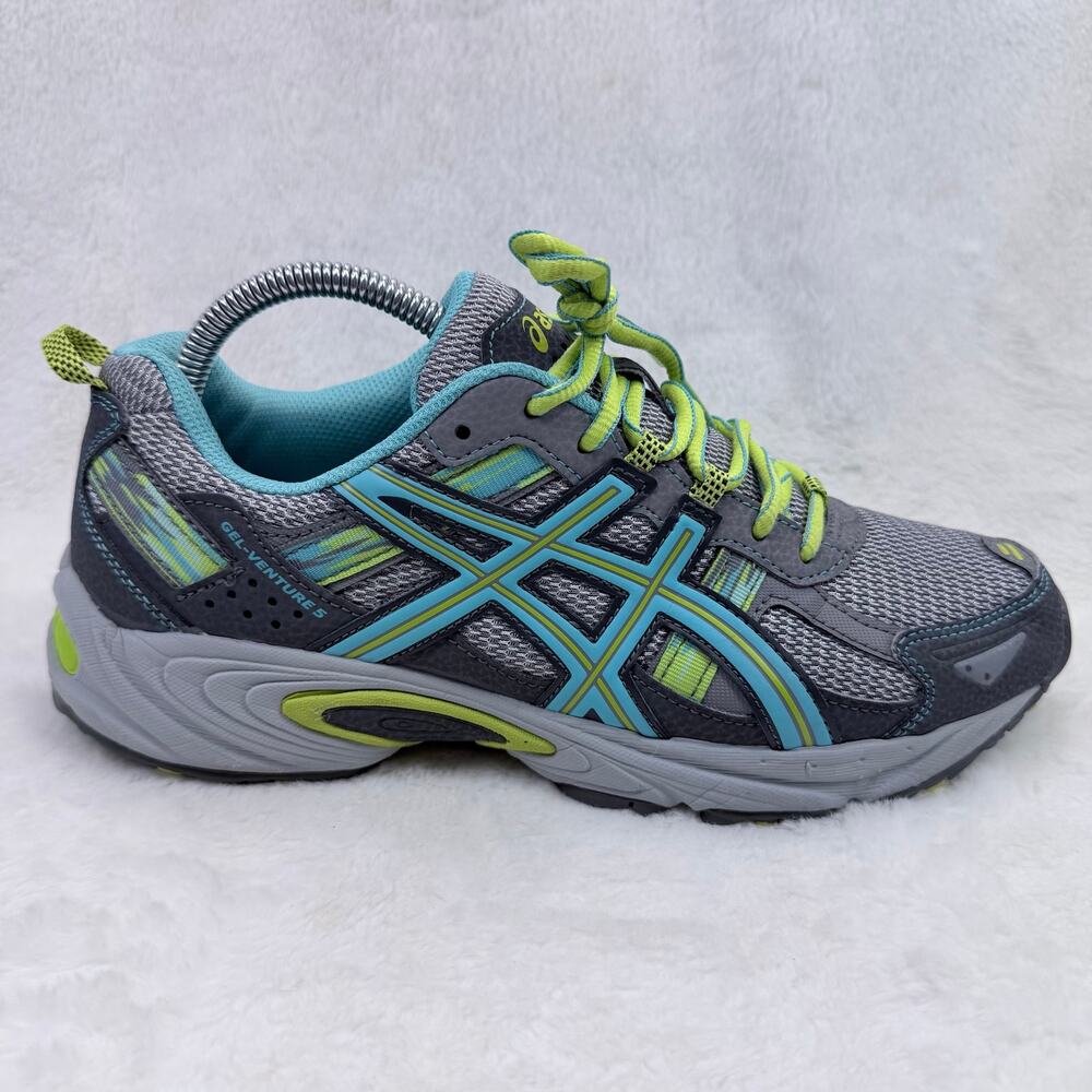 ASICS GEL-Venture 5 Womens Running Shoes Gray Turquoise Green Size 9 T5N8N